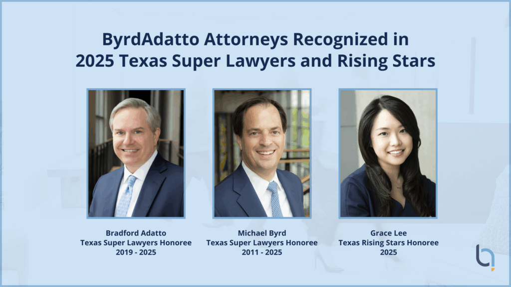 ByrdAdatto 2025 Texas Super Lawyers and Rising Stars