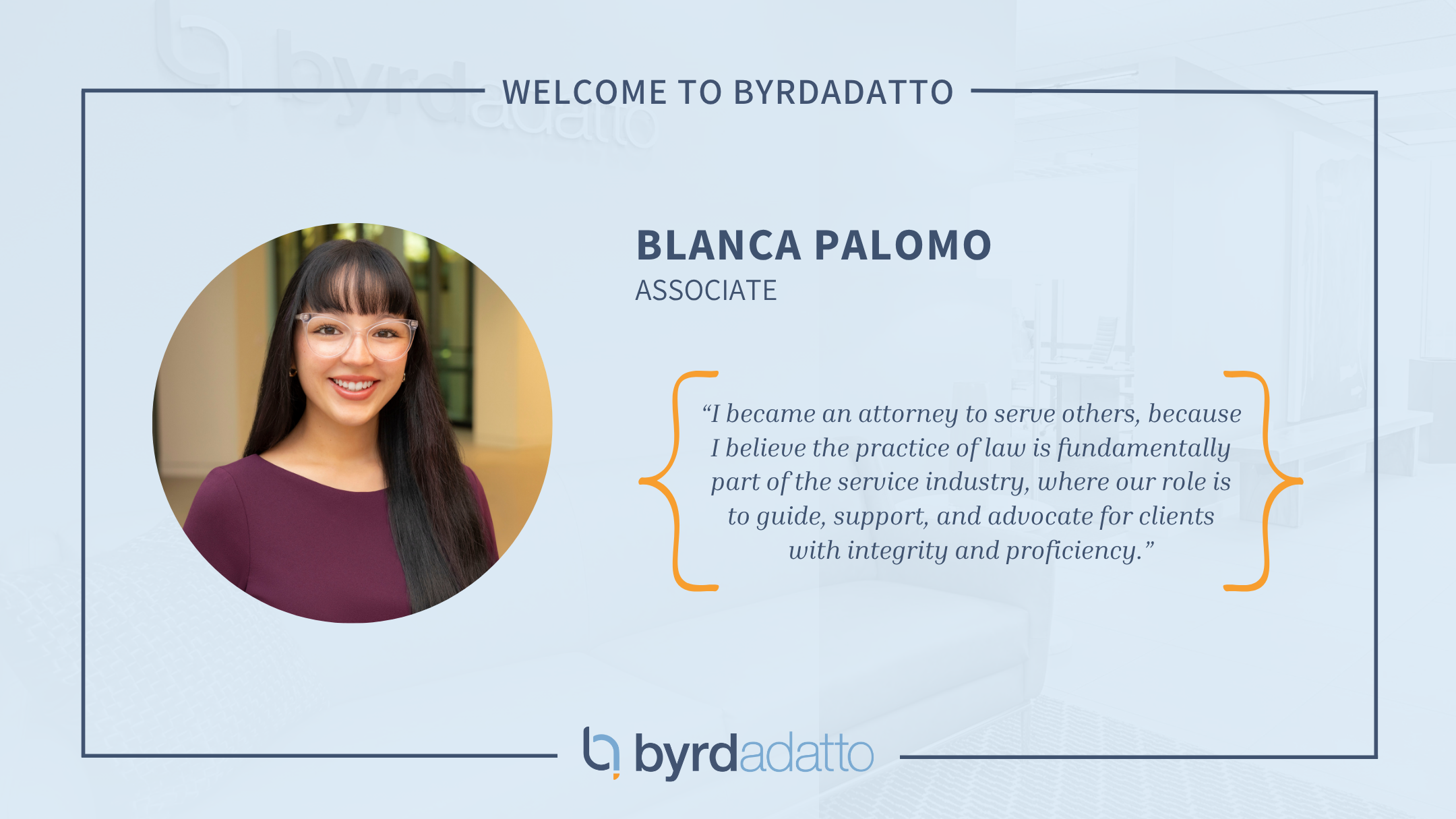 ByrdAdatto Welcomes Blanca Palomo
