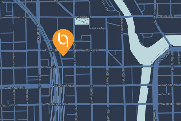 Chicago map showing ByrdAdatto's location